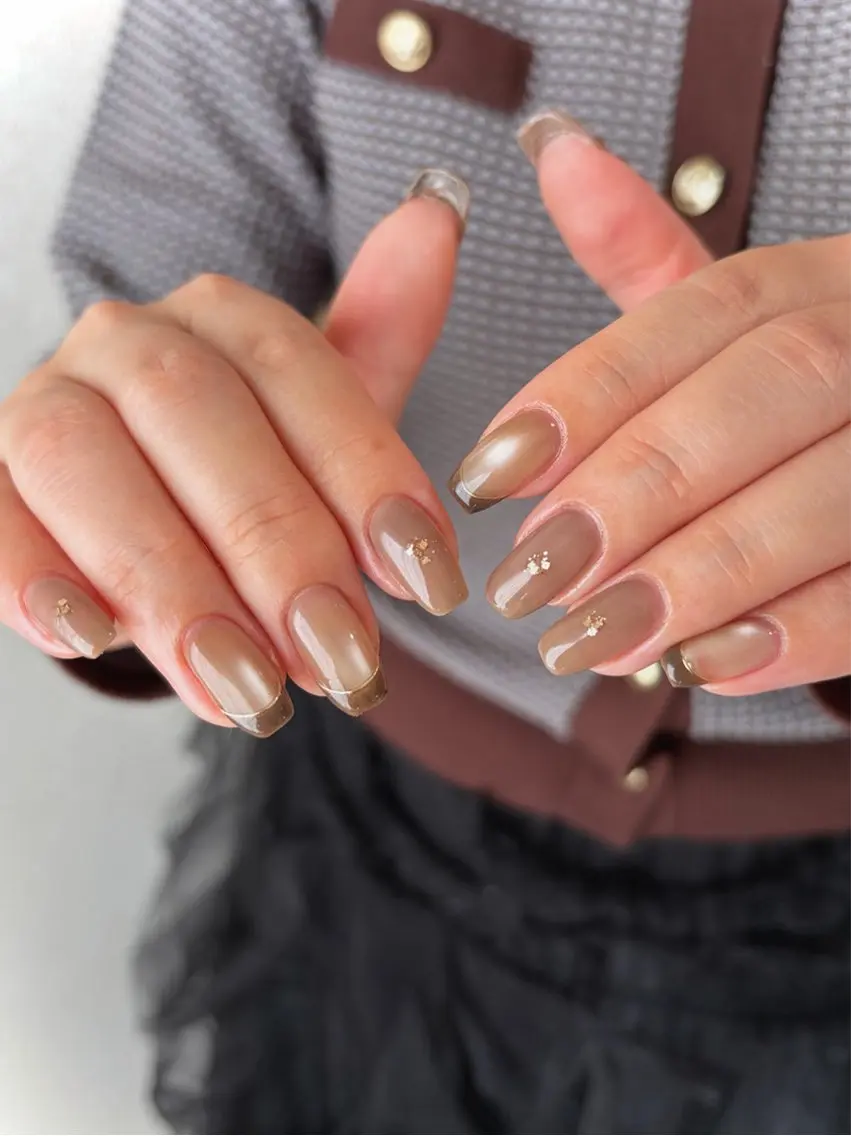 ネイル ブラウン lou nailのネイルデザイン