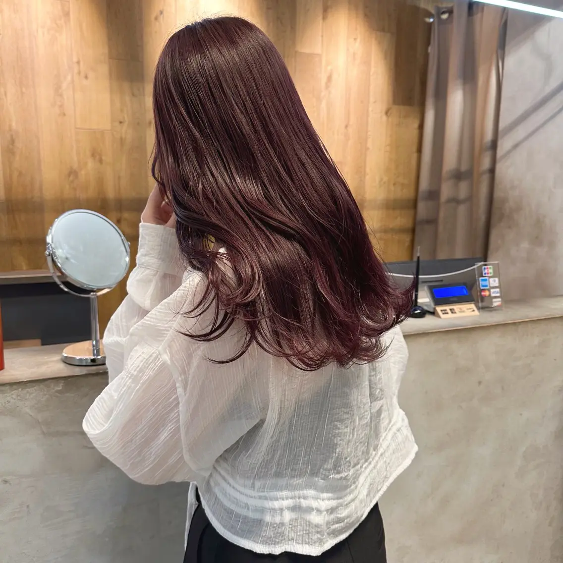 セミロング カラー カット ヘアカラー トリートメント ヘッドスパ REINA☁️透明感 カラー/ぷつっと♡のヘアスタイル