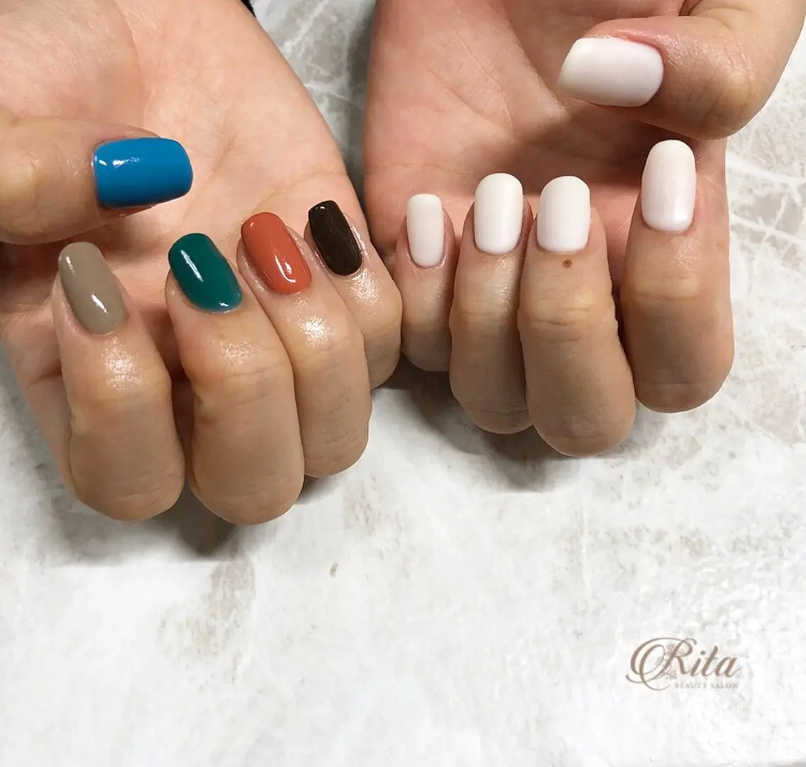 ネイル マットネイル salon de fika【中崎町】のネイルデザイン