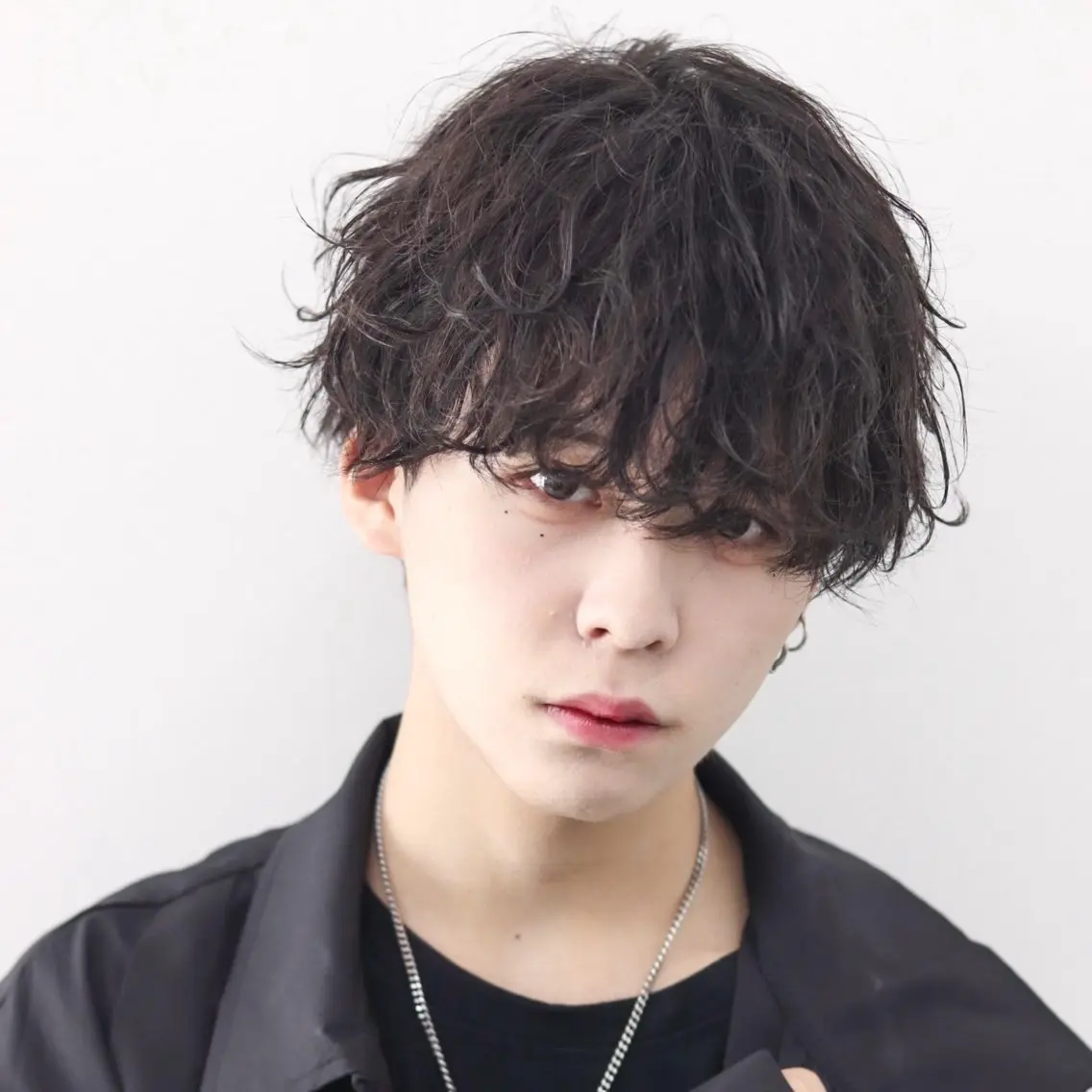 ミディアム カラー パーマ メンズ カット パーマ トリートメント ハイトーン/メンズマ ッシュ/KYOHEIのヘアスタイル