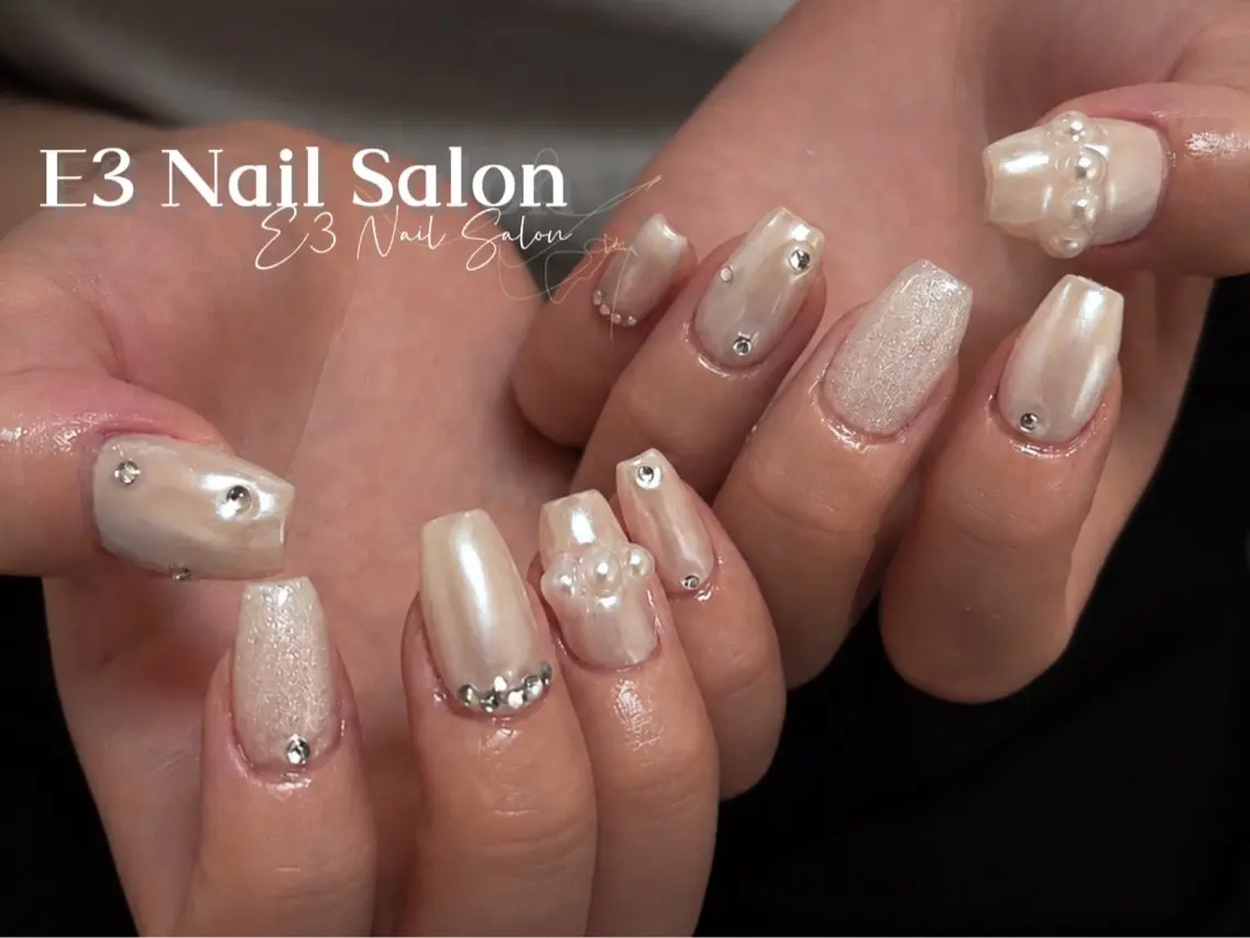 ネイル アニマル柄 オーロラネイル べっ甲ネイル ボルドー ブラウン ハンドネイル E3 Nail Salonのネイルデザイン
