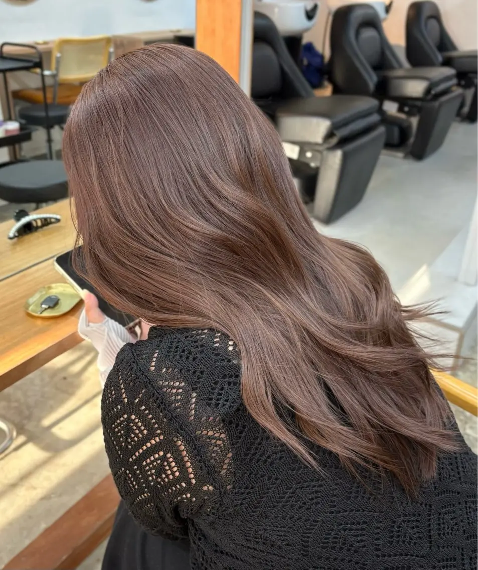 ロング カラー カット ヘアカラー トリートメント まさと/ブリーチなし カラーレイヤーカットのヘアスタイル