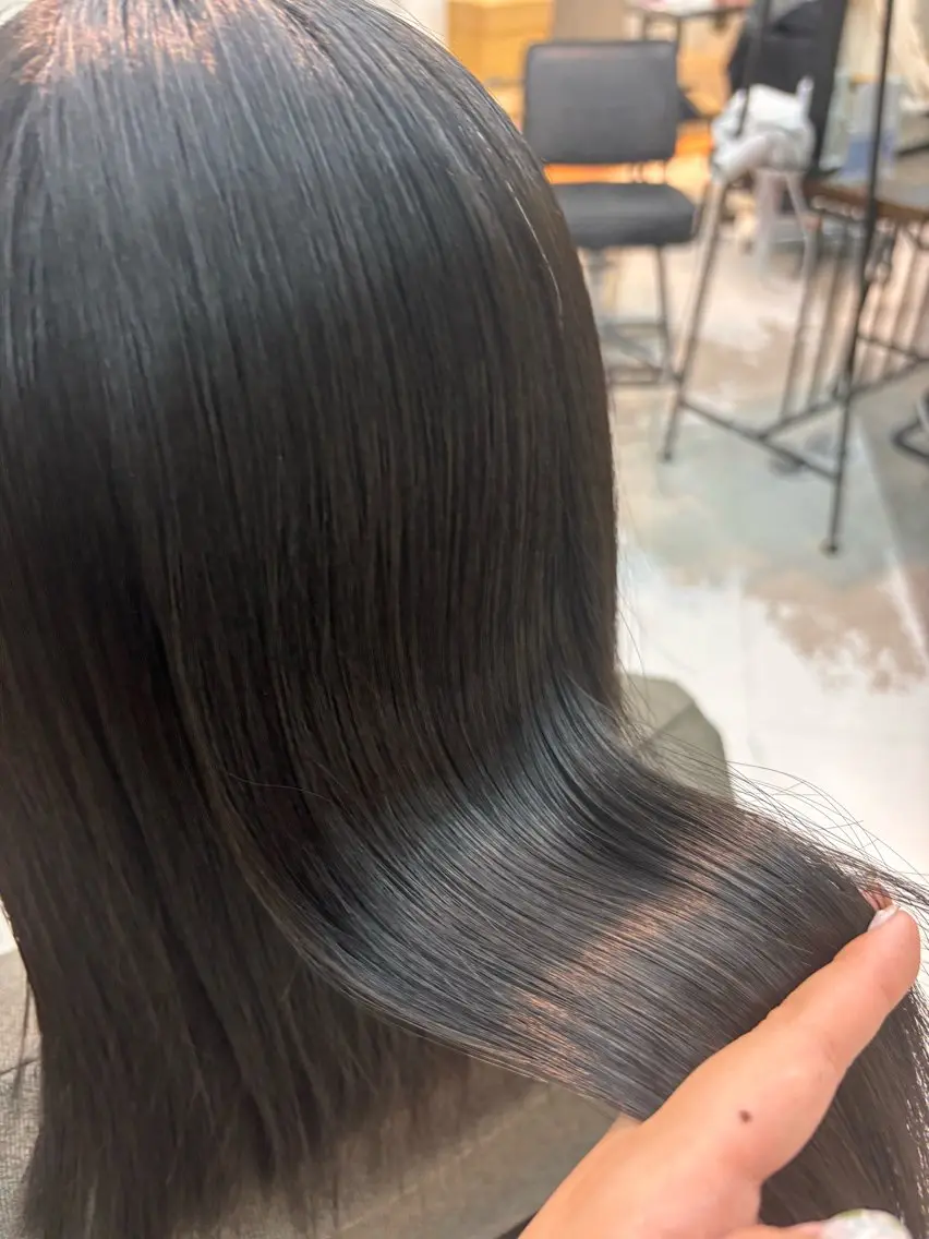 ミディアム パーマ 酸性ストレート ストレートパーマ Kureha/ネイル トレンドヘアのマツエク・マツパデザイン