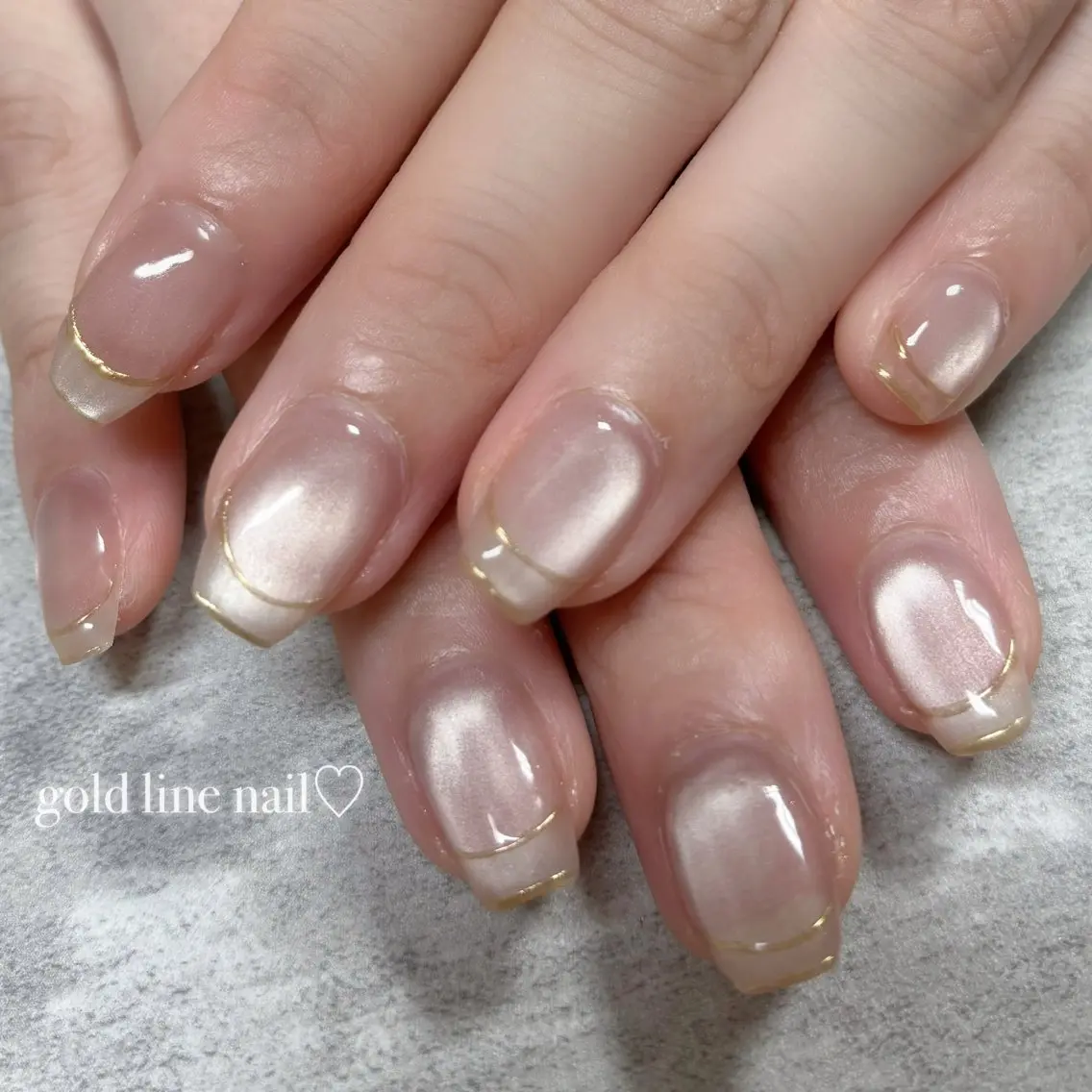 ネイル ゴールド キラキラネイル マグネットネイル Haruka 【Protea】のネイルデザイン