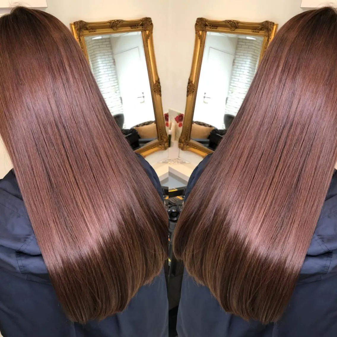 ロング カラー ブラウンカラー ピンクカラー ピンクブラウン 韓国🇰🇷 ✂︎hair 内田愛のヘアスタイル