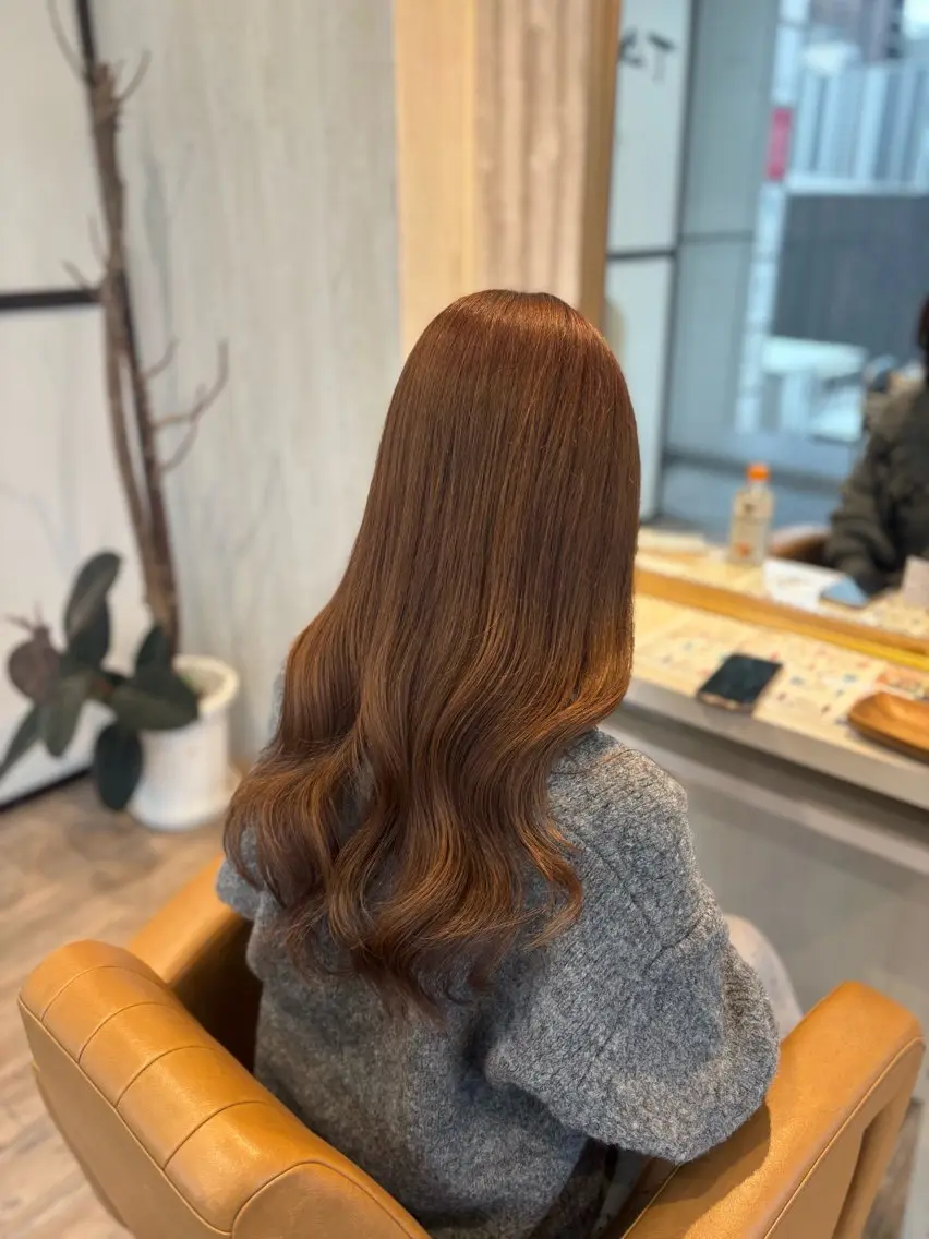 ロング カラー カット ヘアカラー トリートメント yui🥀/ボブ /ブリーチなしカラーのヘアスタイル