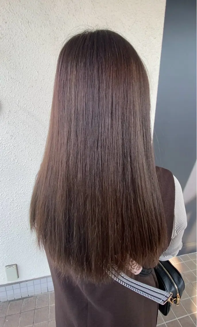 ロング カラー アッシュ アッシュブラウン ブラウンカラー ロング メンズカットモデル 落合 悠夏✄﻿のヘアスタイル