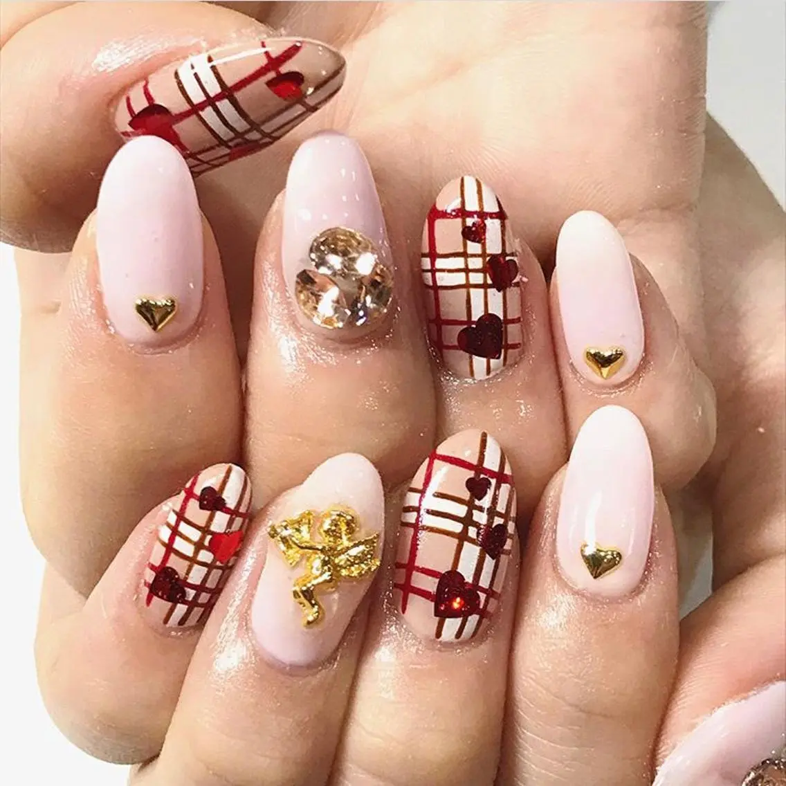 ネイル 渋谷／チップ長さ出し 👑アプレgel-xのネイルデザイン