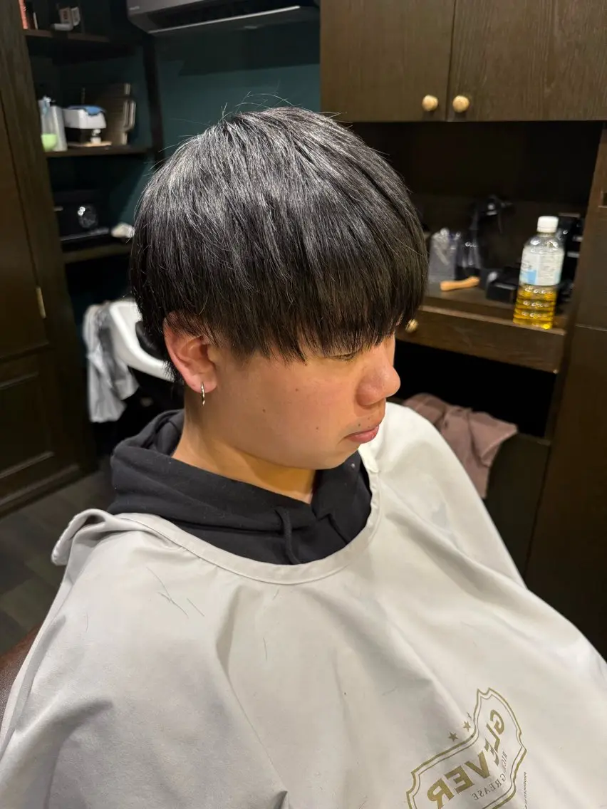 ミディアム メンズ カット 縮毛矯正 HATAKEYAMA SHIONEのヘアスタイル