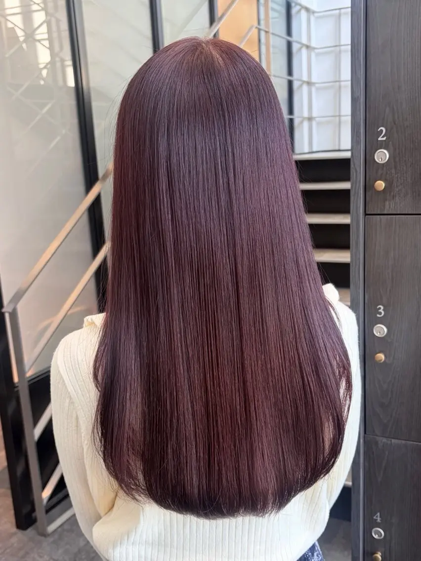 セミロング カラー カット ヘアカラー トリートメント 🎀ブリーチなし ピンク🎀sakiのヘアスタイル