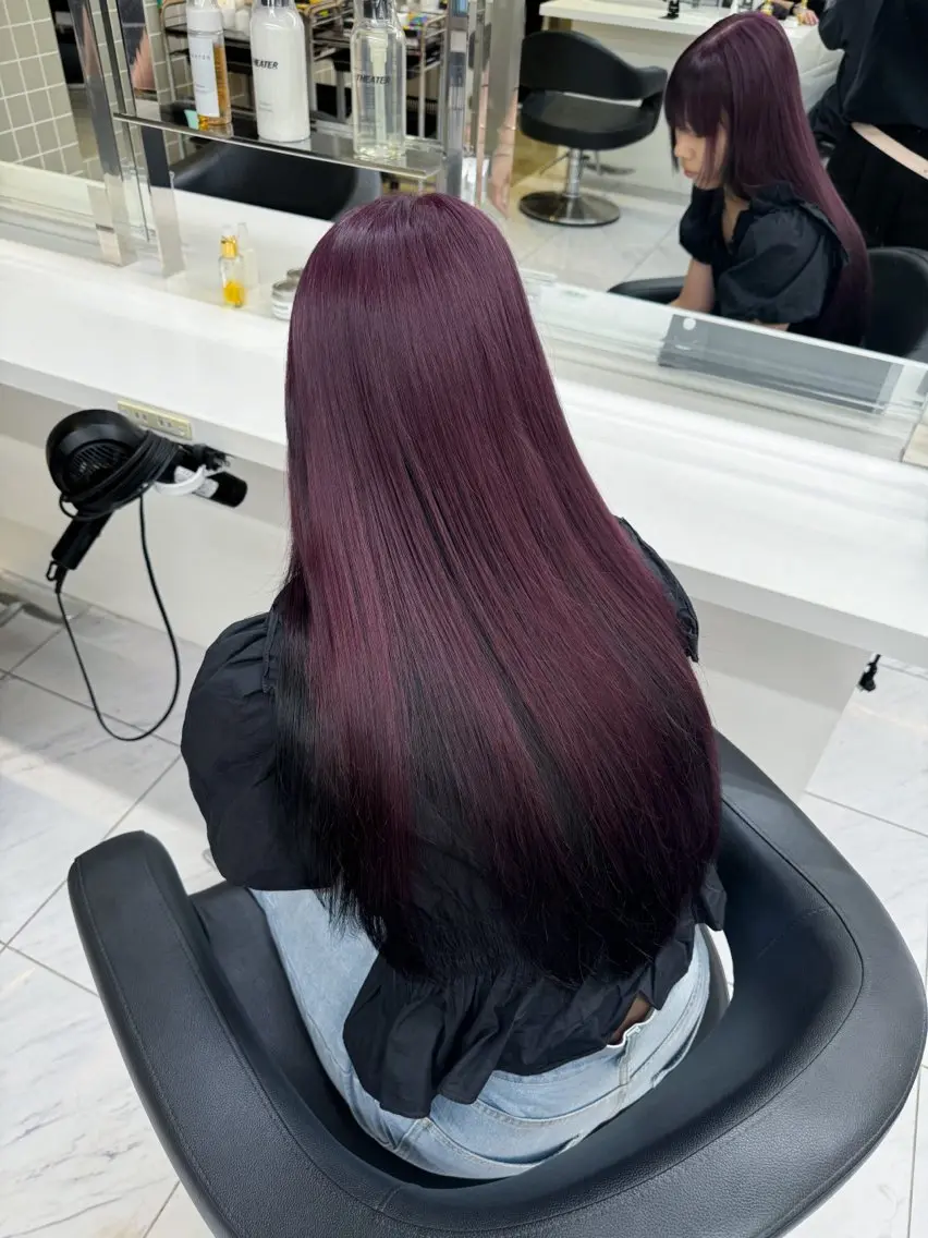 ロング カラー ヘアアレンジ Over hair_ misakiのヘアスタイル