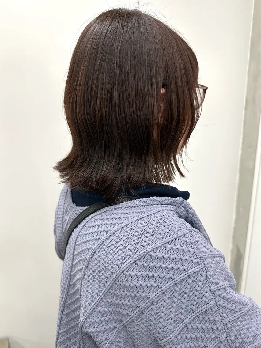 ミディアム カット ヘッドスパ ボブ/ゆるふわ ボブパーマ/とういのヘアスタイル
