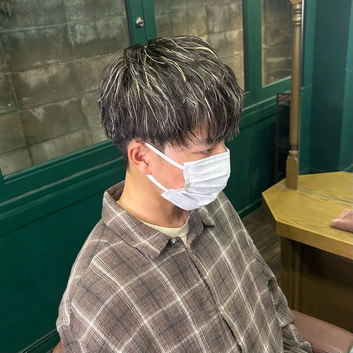 ショート カラー メンズ メンズハイライト ハイライトカラー ハイライト カット ヘアカラー 💈PRO SHOP WAVE 望愛💈のヘアスタイル