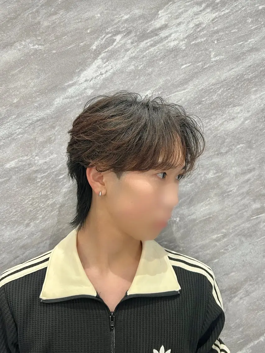 メンズ カット パーマ ulus kobe 藤枝大地のヘアスタイル