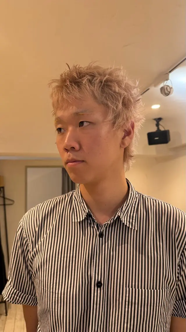 カラー メンズ ピンクカラー カット ヘアカラー メンズ特化✂️阿世賀 隆太のヘアスタイル