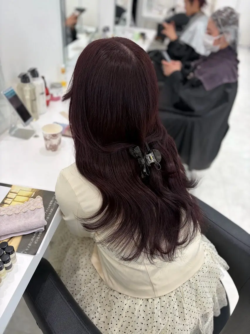 ロング カラー ヘアアレンジ カット ヘアカラー ヘアセット 💓色落ちまで綺麗な 垢抜けカラー💓のヘアスタイル