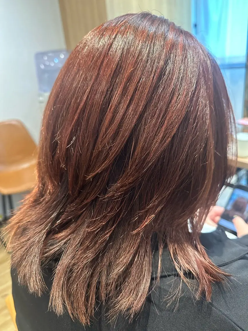 ミディアム カラー カット ヘアカラー トリートメント ✨✂️Nori ✂️✨のヘアスタイル