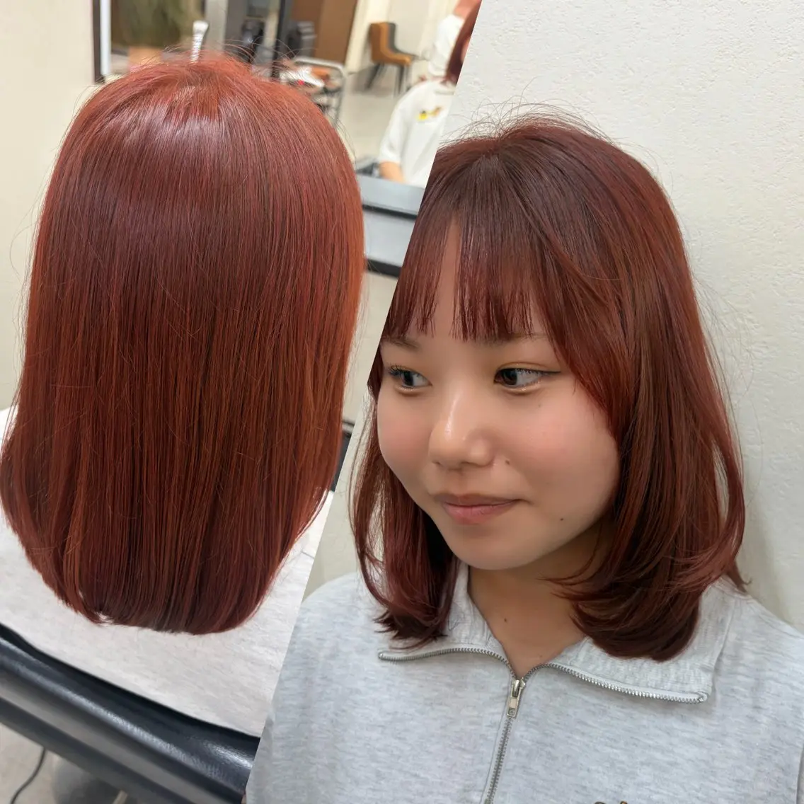 ミディアム カラー 透明感カラー ピンクカラー レッドカラー Sakura 𓂃𓈒𓂂𓏸🌸のヘアスタイル