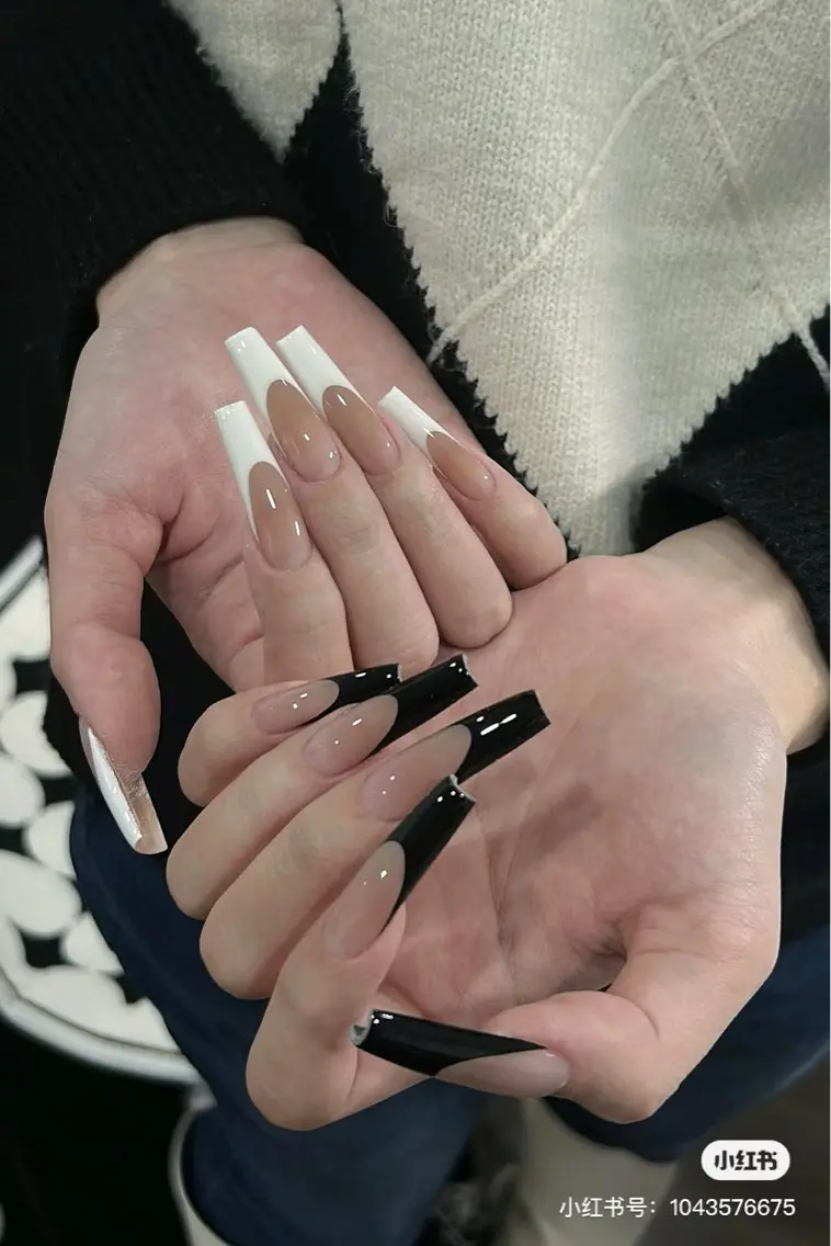【チップジェル長さ出し】【バーチャルフレンチorガラスフレンチ】の写真