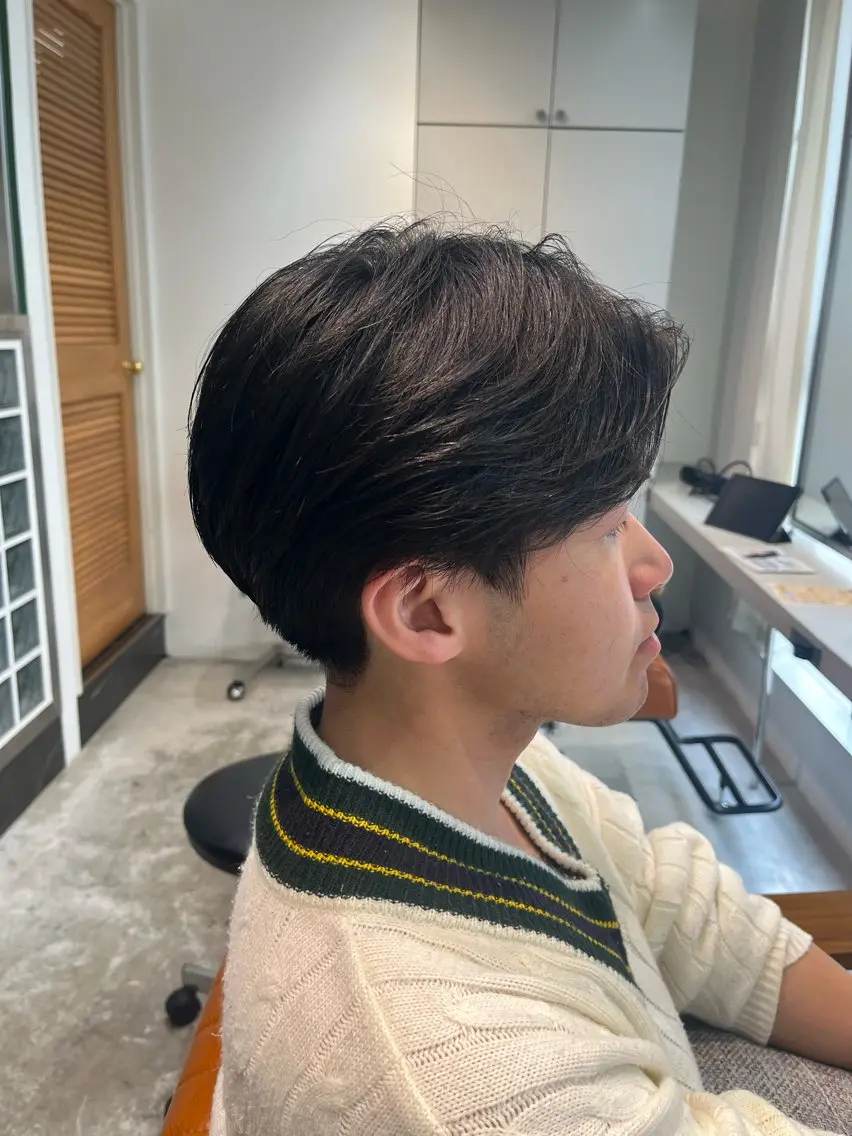 ショート メンズ カット センターパート職人 柏/メンズ/ ハルキのヘアスタイル