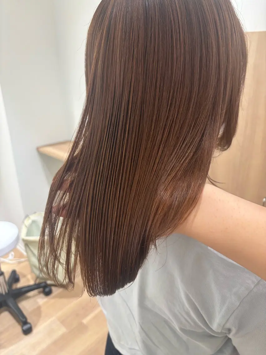 セミロング カラー ベージュカラー ブラウンカラー カット ヘアカラー トリートメント ヘッドスパ RINNO🌷透明感 カラー/髪質改善のヘアスタイル