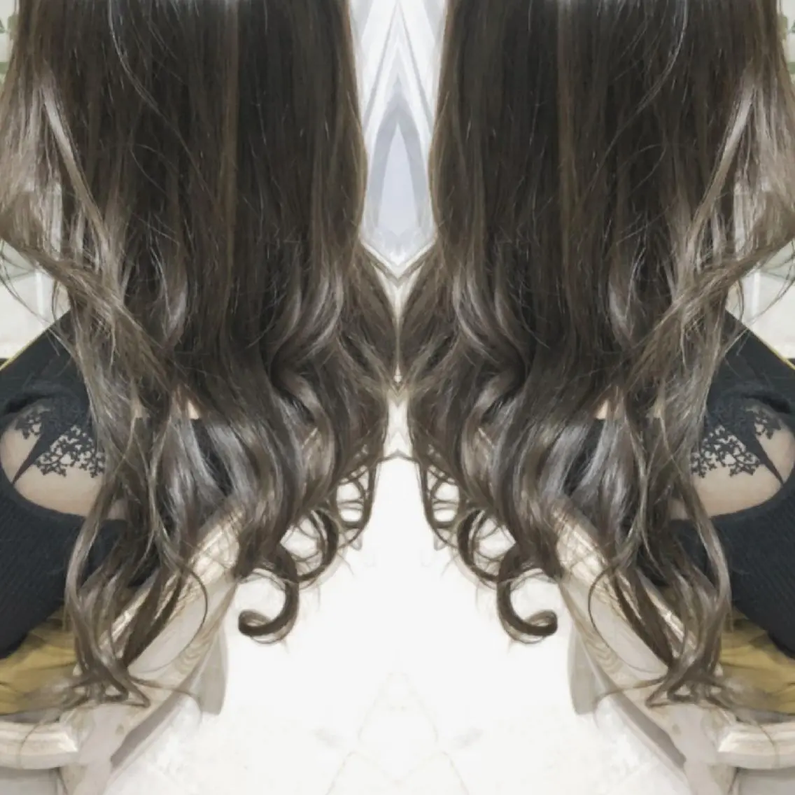 ロング カラー ヘアアレンジ アッシュ グラデーションカラー See by merの眉毛・アイブロウイメージ
