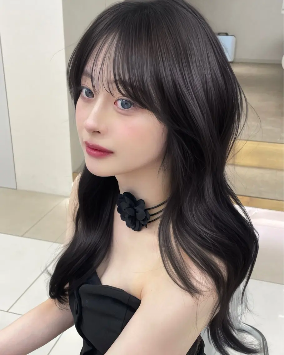 ロング カラー トリートメント 酸熱トリートメント 高村 旭加のヘアスタイル