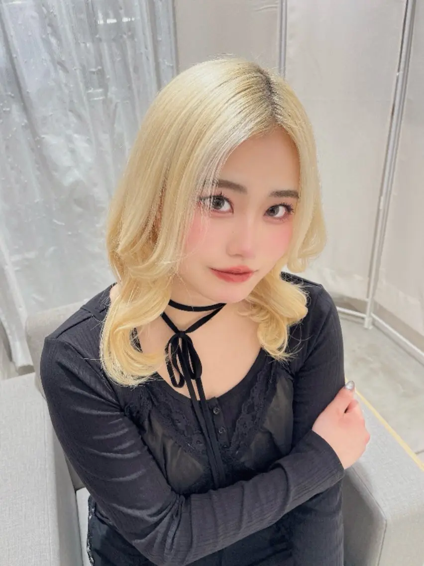 セミロング カラー ヘアカラー stair:case 💖大類舞衣子💖のヘアスタイル