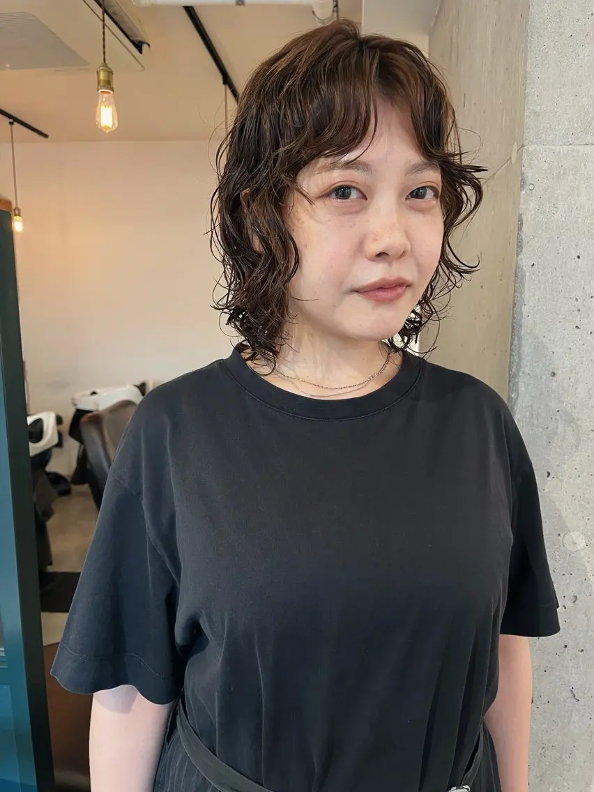 ショート パーマ カット パーマ 暖色/パーマ 🌼クニトウメイのヘアスタイル