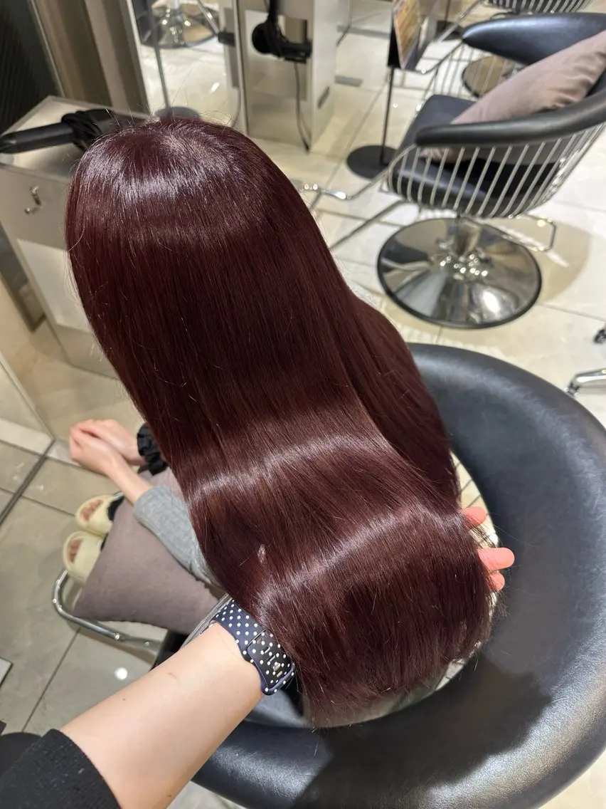 ロング カラー ヘアカラー トリートメント 韓国ヘア‎🤍 Mikuのヘアスタイル