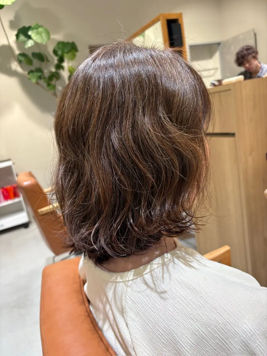 ミディアム パーマ ミディアムパーマ ボブ 💠天野空💠/ボブ /ショート/シルク髪のヘアスタイル