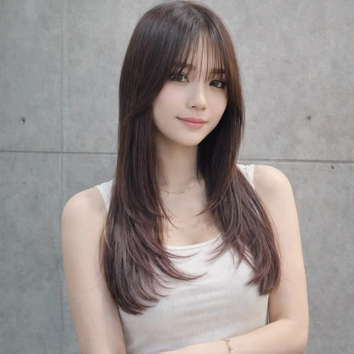 ミディアム カラー カット 一ノ瀬 暁のヘアスタイル