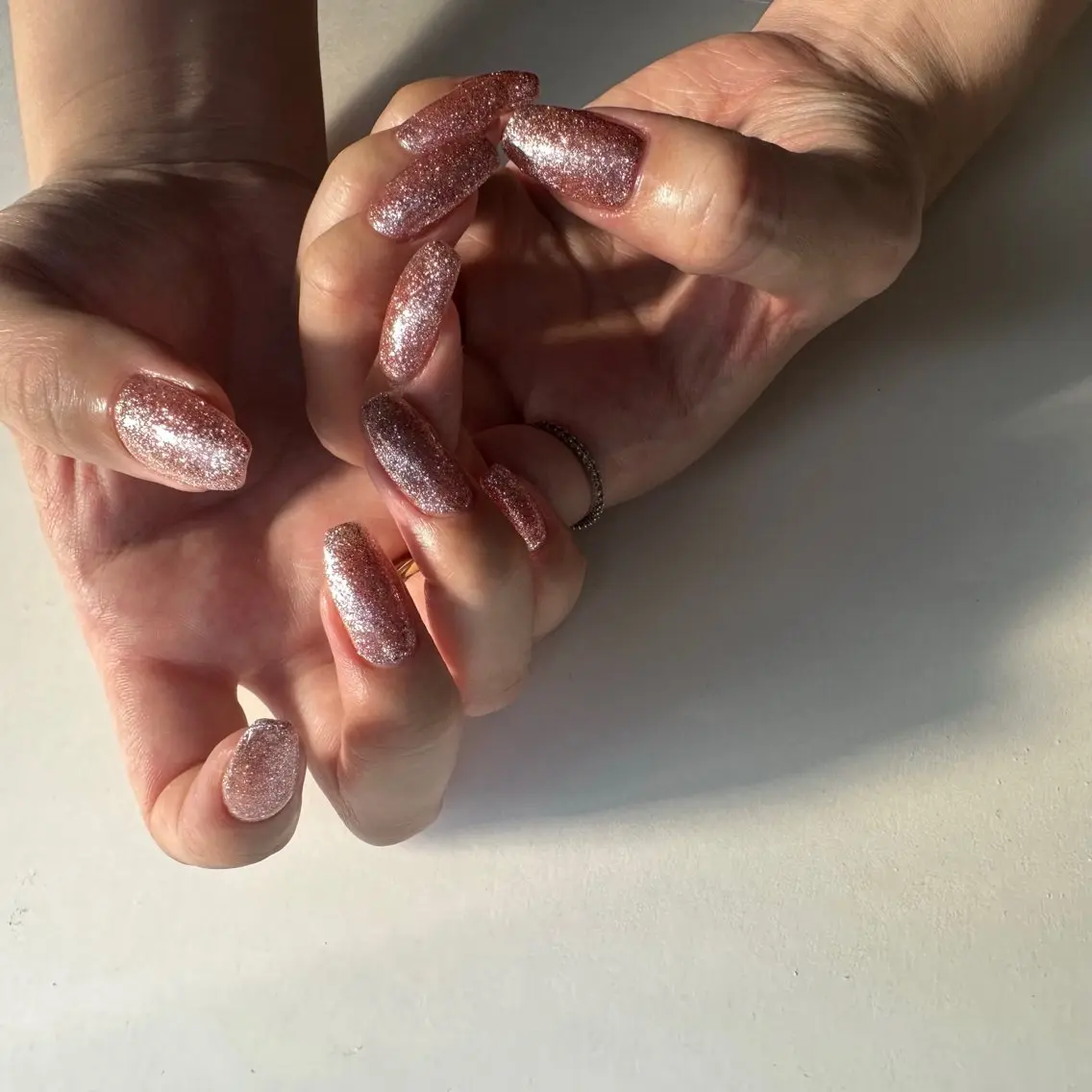 ネイル ラメ(グリッター) ワンカラーネイル nail Uyuのネイルデザイン