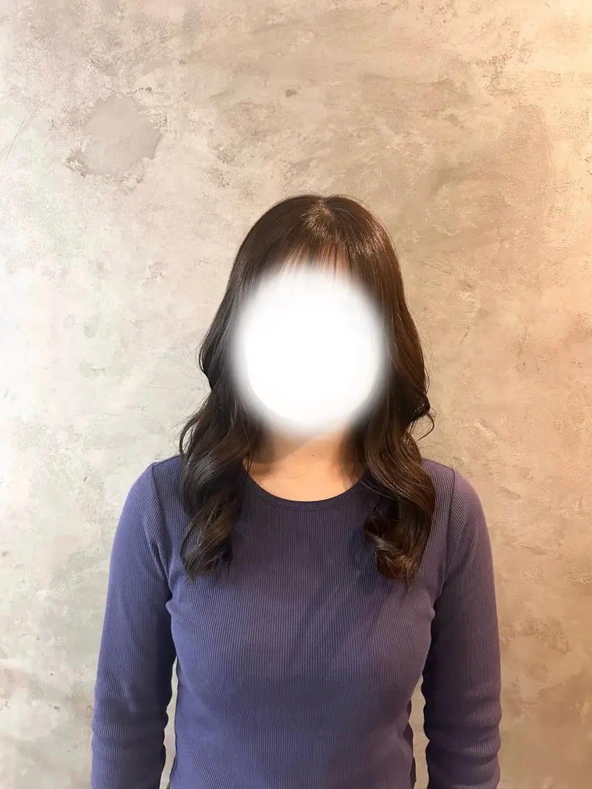 ミディアム カラー ブラウンカラー 濵﨑 理奈のヘアスタイル