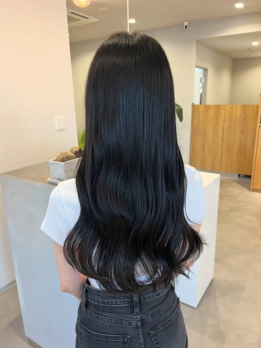 ロング カラー パーマ ヘアアレンジ メンズ カット 透明感カラー/ 新潟万代/池野里衣のヘアスタイル