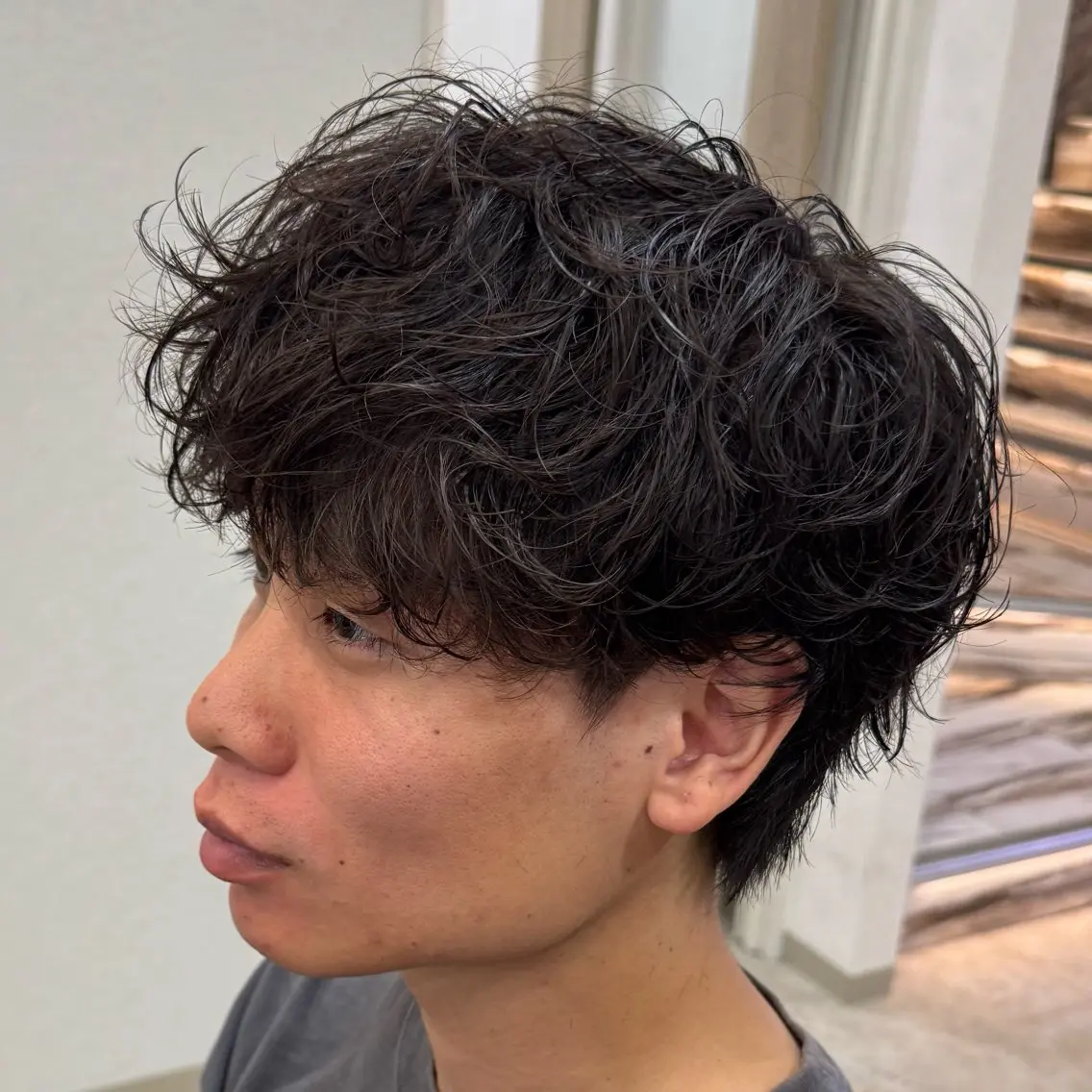 ショート カラー パーマ ヘアアレンジ メンズ カット パーマ 池袋のパーマ職人/ メンズパーマ/石見のヘアスタイル