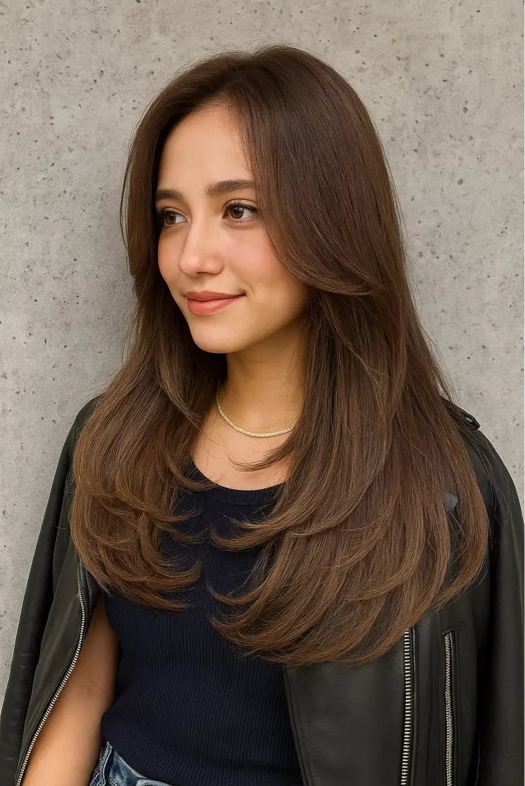 ロング カラー レイヤーカット カット ヘアカラー トリートメント 髪質改善/縮毛矯正 レイヤー/松川匠のヘアスタイル