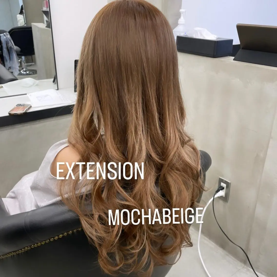 ロング カラー エクステ エクステ🩵ブリーチ 韓国ヘア🩵KAEのヘアスタイル
