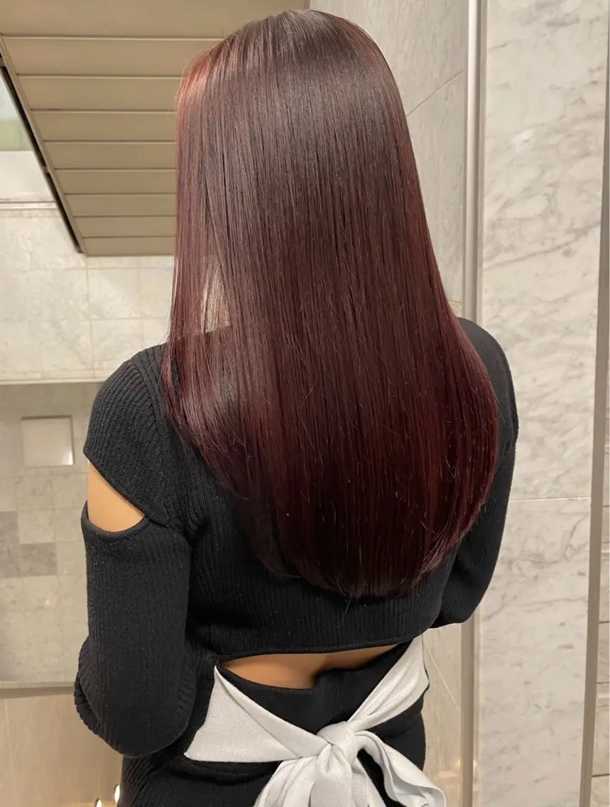ロング カラー 池田 柑美のヘアスタイル