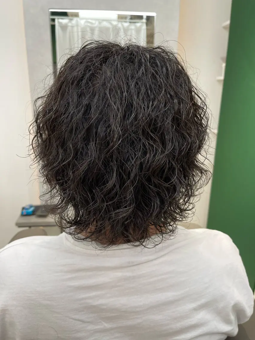 セミロング パーマ メンズ 【木場✂️理容室】 メンズ清潔感カットのヘアスタイル