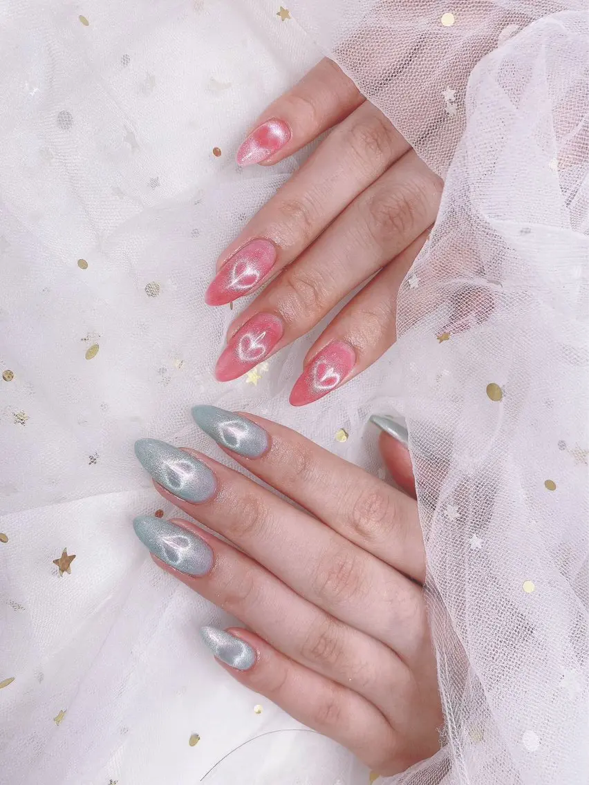 ネイル ハート マグネットネイル ハンドネイル ジョリ kasumi🌹💅のネイルデザイン