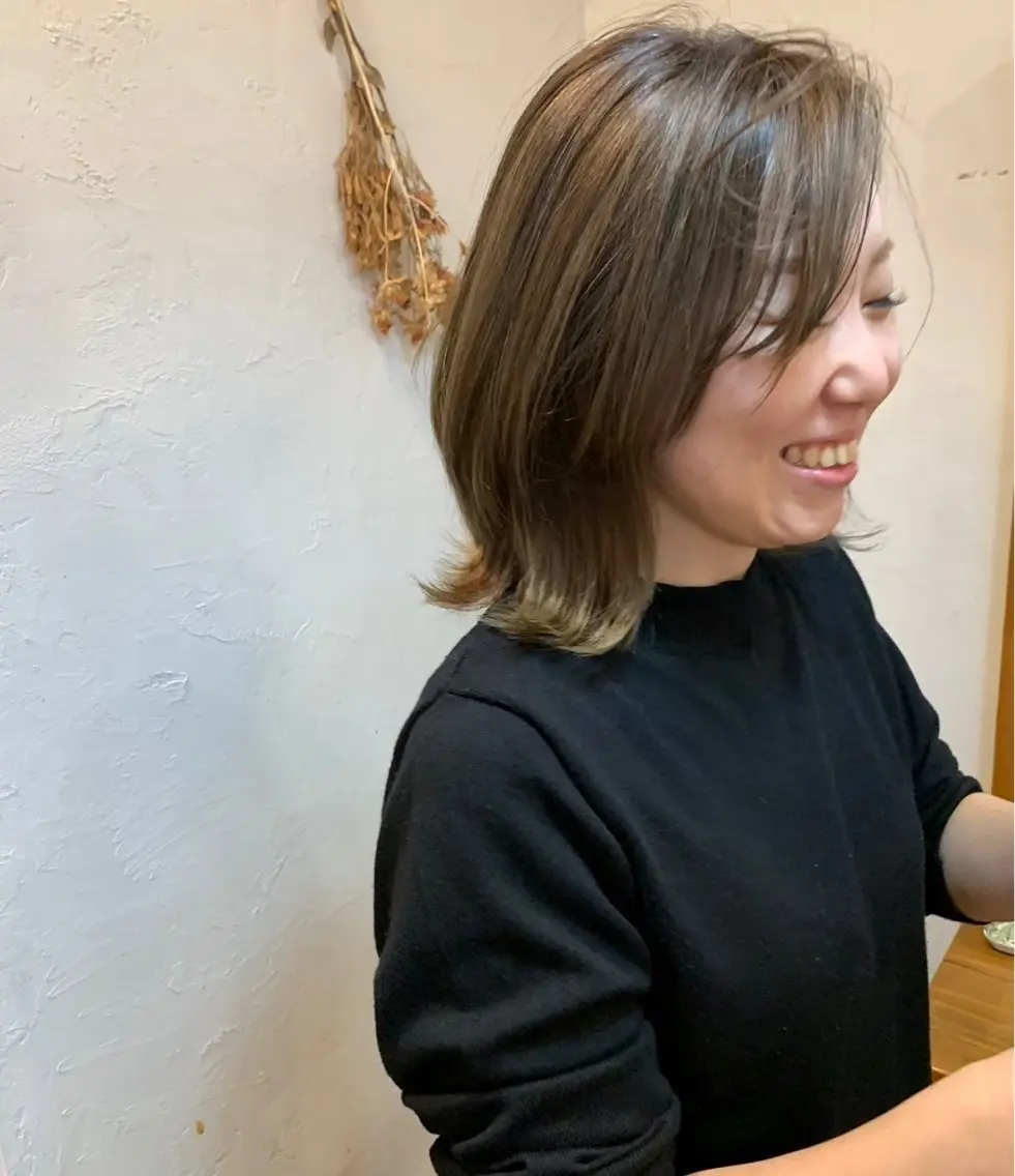 ミディアム 田中 はるなのヘアスタイル