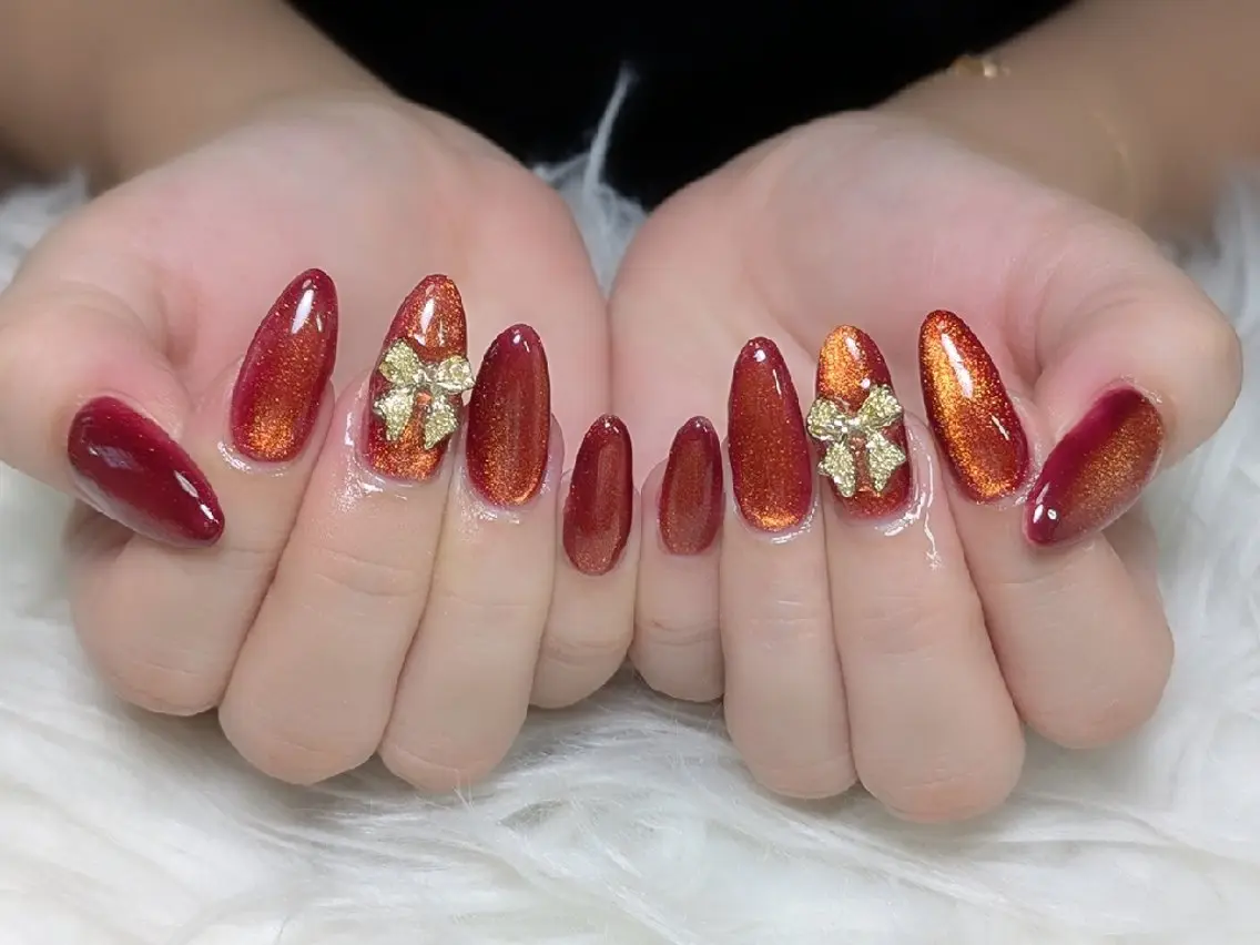 ネイル ロングネイル マグネットネイル ワンカラーネイル ハンドネイル m&pPrivate nailsalonのネイルデザイン