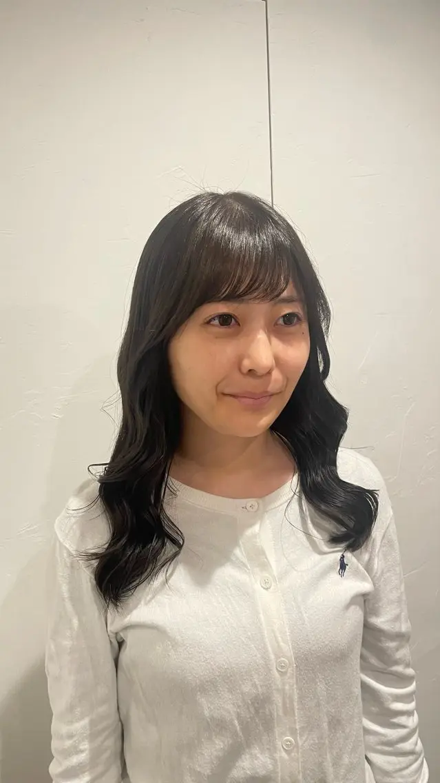 セミロング カラー ミルクティーベージュ 新潟万代/MANA♡のヘアスタイル