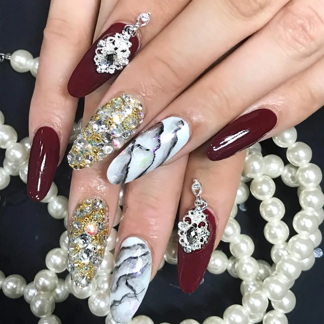 ネイル スカルプネイル 渋谷/チップ長さ出し 👑アプレgel-xのネイルデザイン
