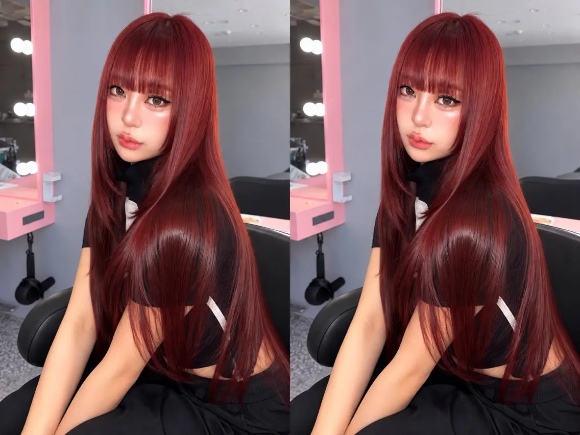 ロング カラー カット ヘアカラー トリートメント みうる🎀透明感艶髪 🫧レイヤーカットのヘアスタイル