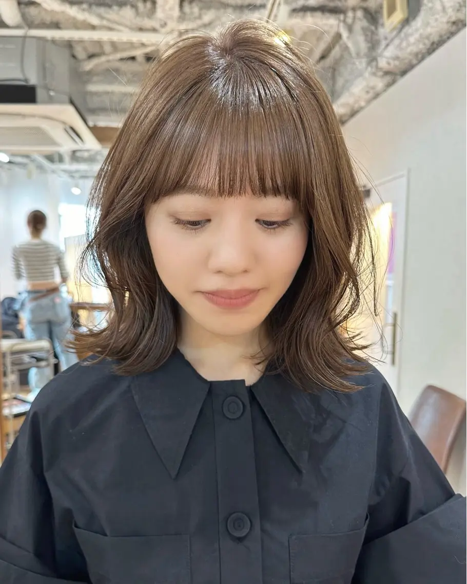 ミディアム カラー カット ヘアカラー トリートメント TRENCH　相澤 果歩のヘアスタイル