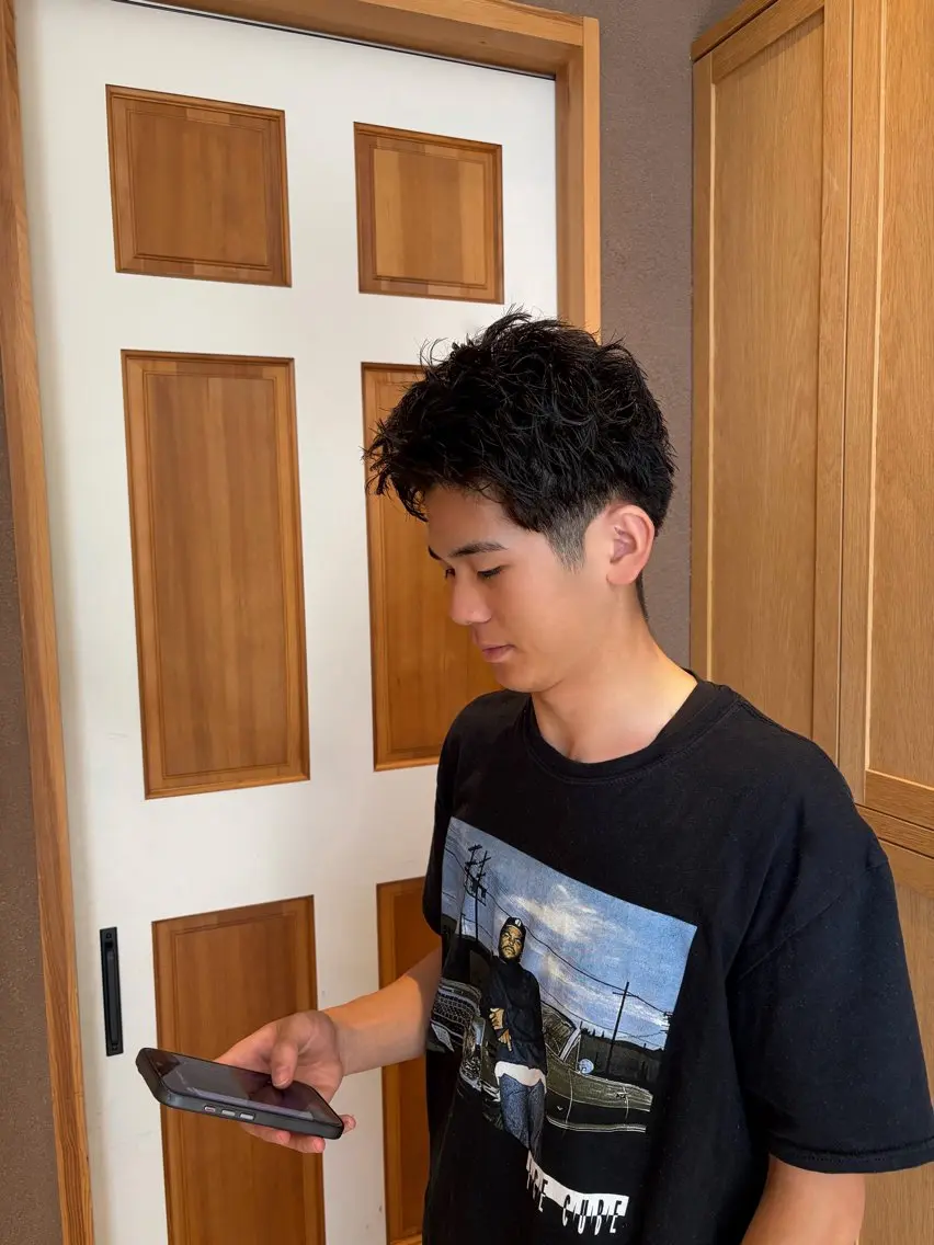カット➕パーマモデルの写真