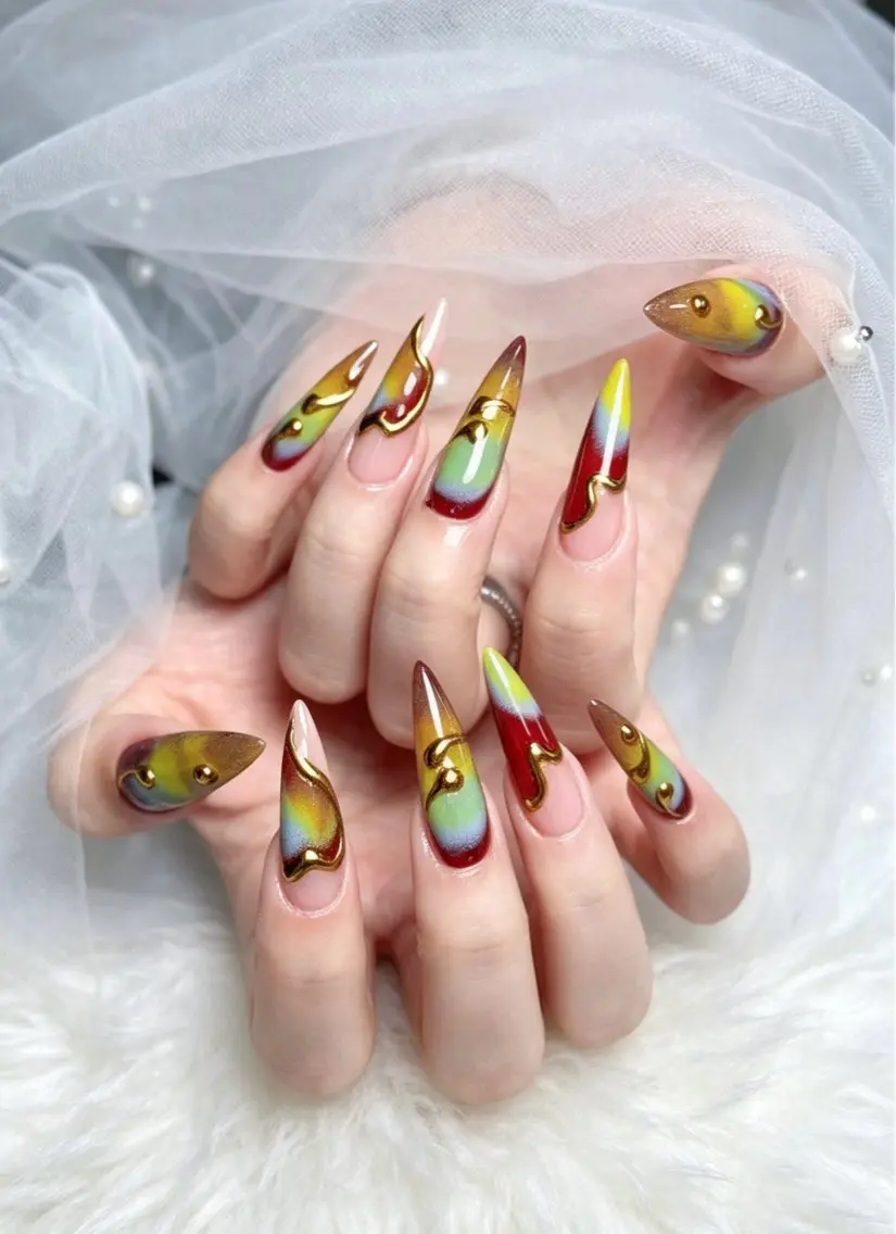 ネイル ジェルネイル 韓国ネイル シンプルネイル 夏ネイル ワンホンネイル NEM nailstudioのネイルデザイン