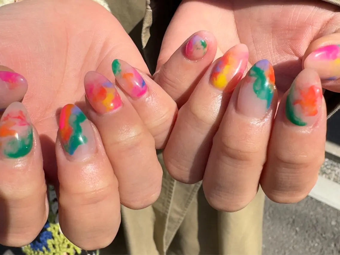 ネイル アートネイル フレンチネイル 韓国ネイル マグネットネイル 持ち込み MH_ Nailのネイルデザイン
